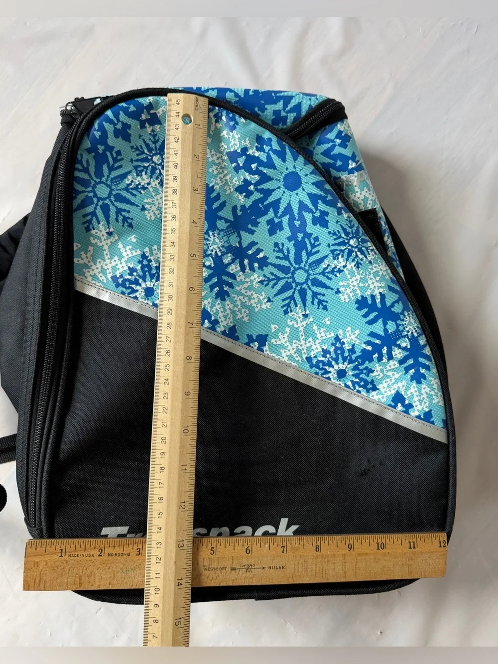 Transpack ICE skate backpack Bag blue Snowflake Figure Inline Roller 33L